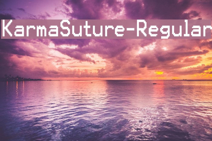 KarmaSuture-Regular Font examples