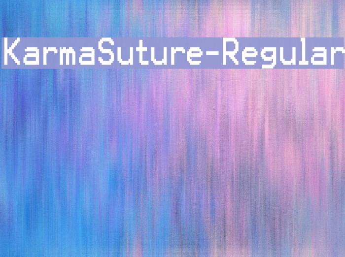 KarmaSuture-Regular Font examples