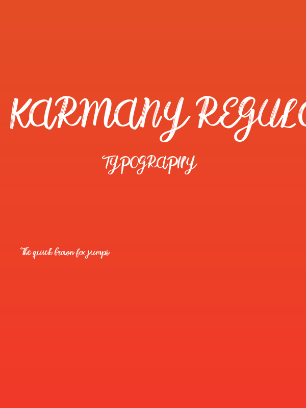 Karmany Regular Poster