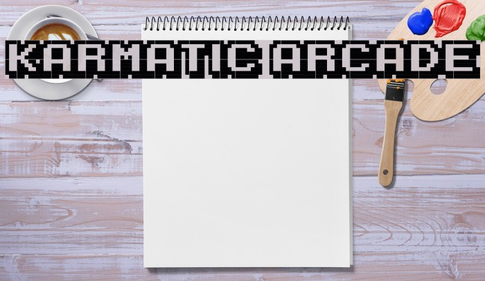Karmatic Arcade Font examples