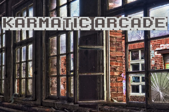 Karmatic Arcade Font examples