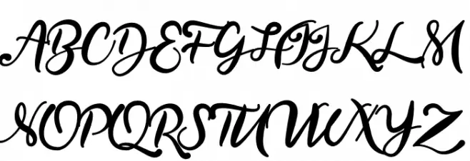 Karmila Script Schriftart Groß
