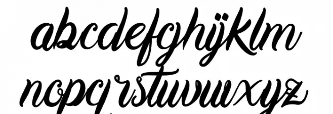 Karmila Script Caratteri MINUSCOLO