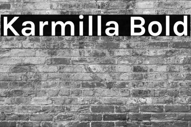 Karmilla Bold Font examples