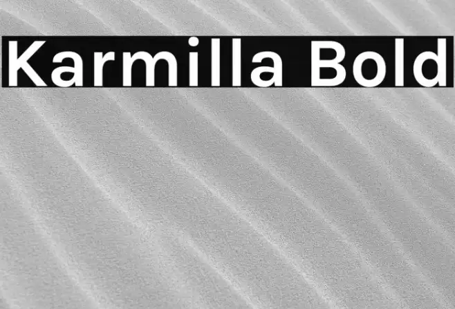 Karmilla Bold Font examples