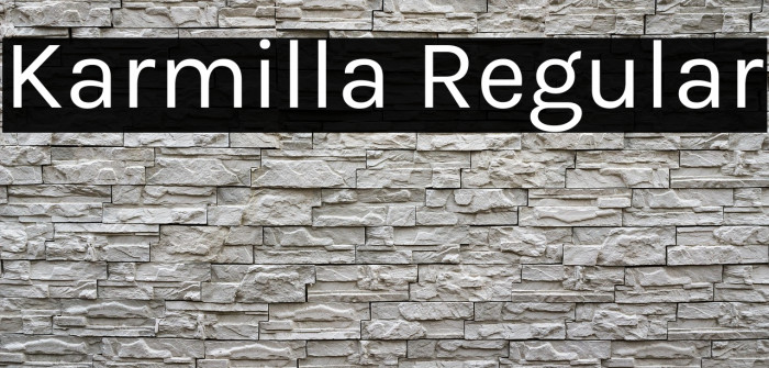 Karmilla Regular Example 1