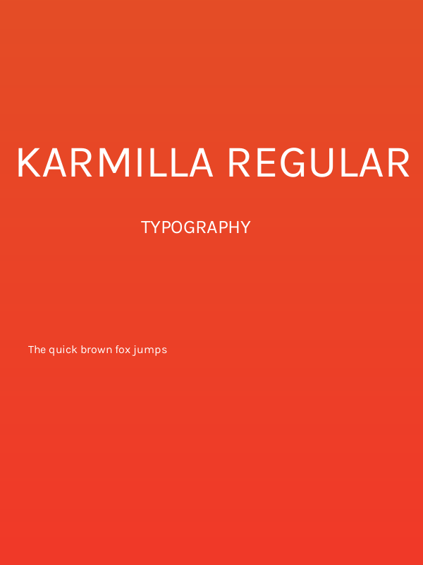 Karmilla Regular Poster