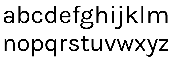 Karmilla Regular Font LOWERCASE