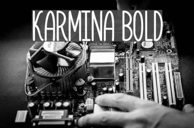Karmina Bold Font examples