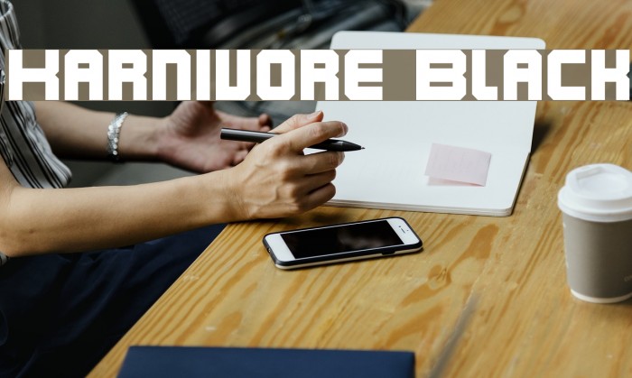 Karnivore Black Font examples