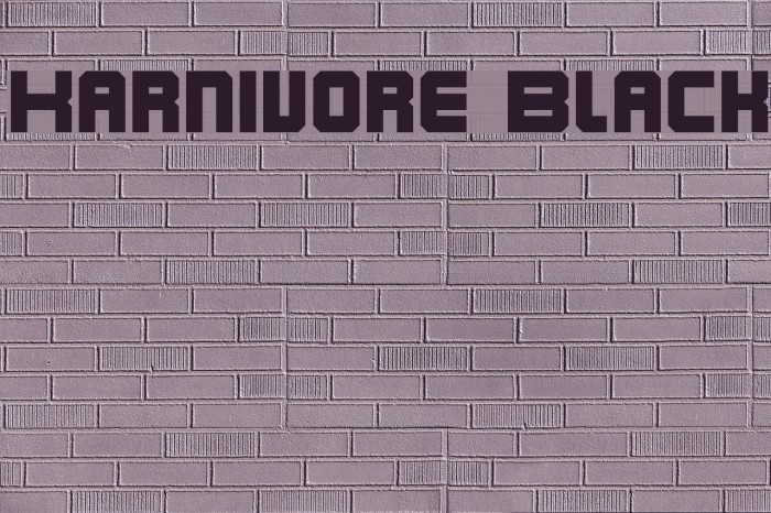 Karnivore Black Font examples
