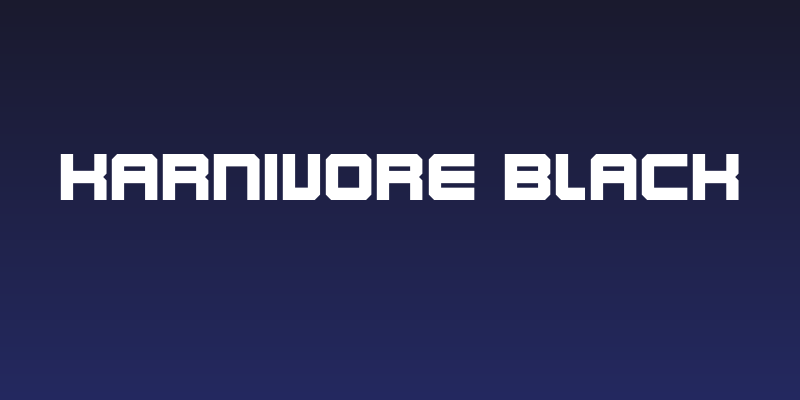 Karnivore Black Social Header