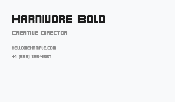 Karnivore Bold Business Card