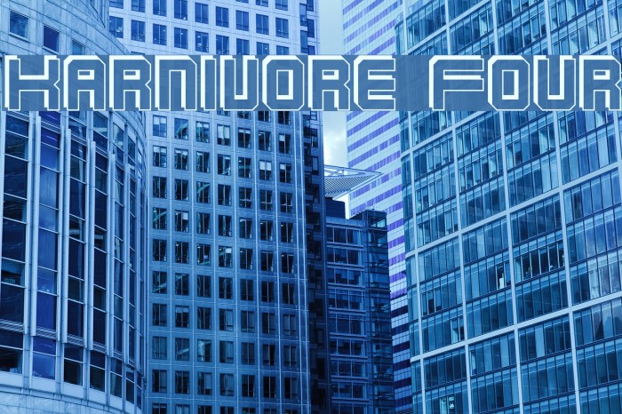 Karnivore Four Font examples