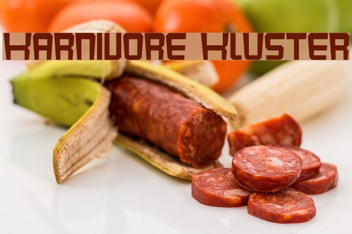 Karnivore Kluster Font examples