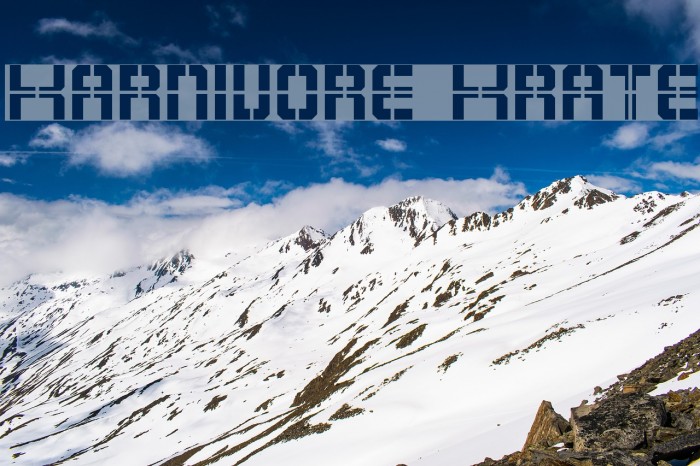 Karnivore Krate Font examples