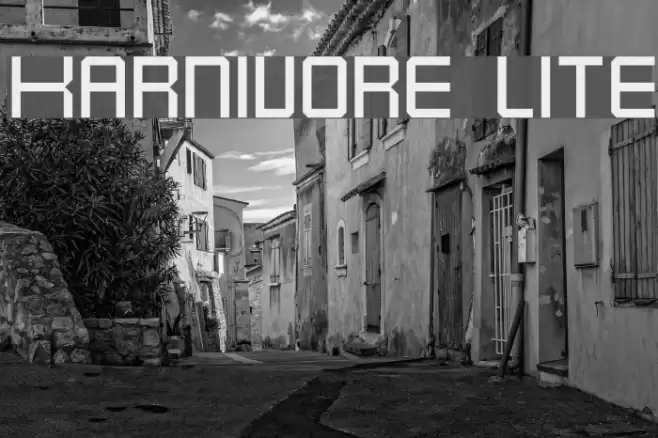 Karnivore Lite Font examples