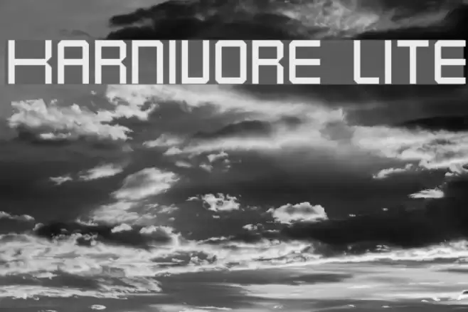 Karnivore Lite Font examples