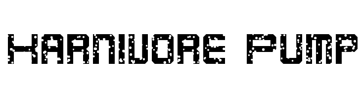 Karnivore Pump  font caratteri gratis