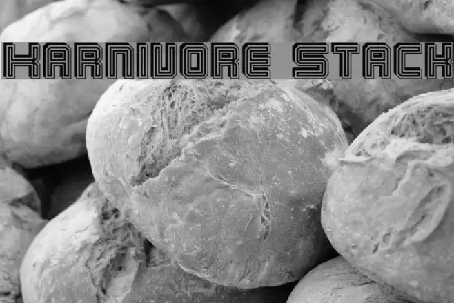 Karnivore Stack Font examples