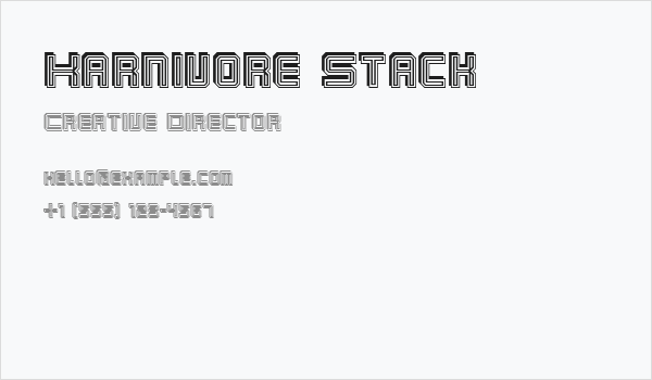 Karnivore Stack Business Card