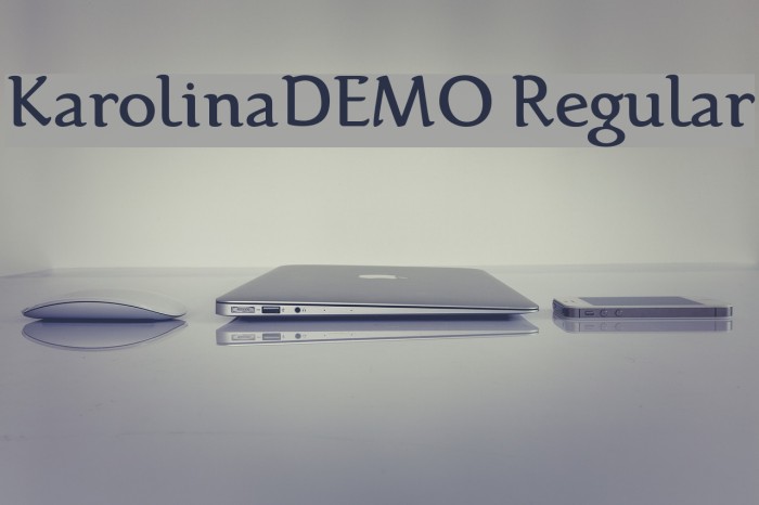 Karolina-DEMO Regular Font examples