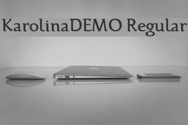 Karolina-DEMO Regular フォント examples