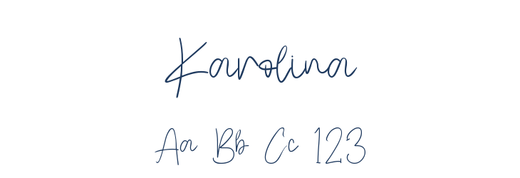 Karolina Font Preview