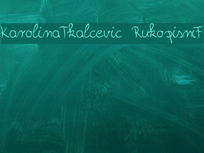 KarolinaTkalcevic RukopisniF Example 3