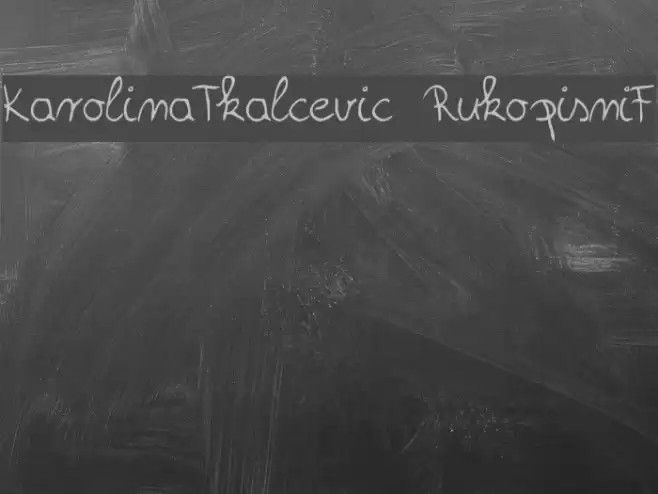 KarolinaTkalcevic RukopisniF Font examples