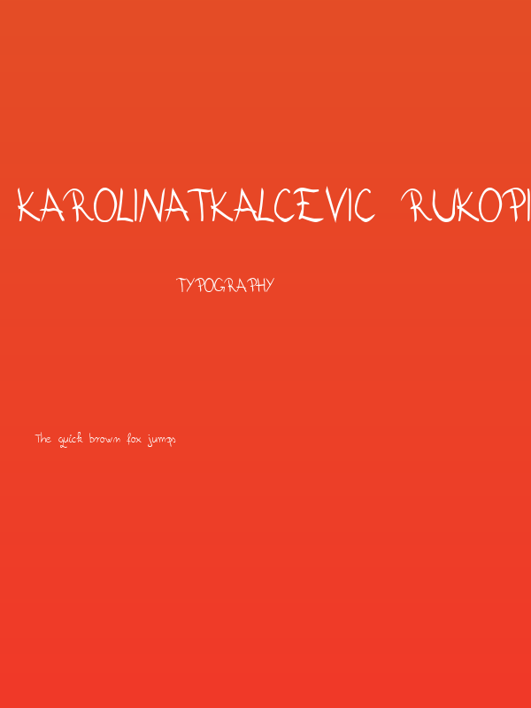 KarolinaTkalcevic RukopisniF Poster
