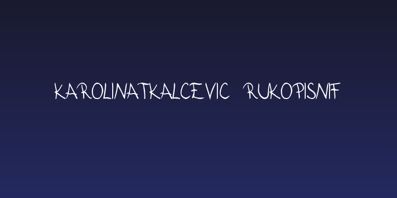 KarolinaTkalcevic RukopisniF Social Header