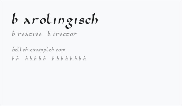 Karolingisch Business Card