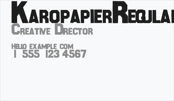 KaropapierRegular Business Card
