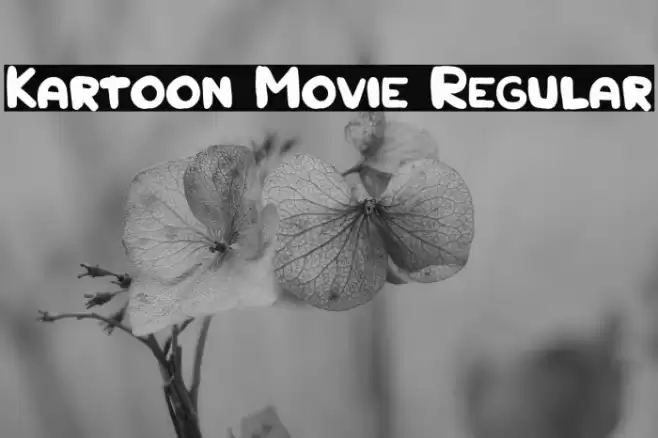 Kartoon Movie Regular Font examples