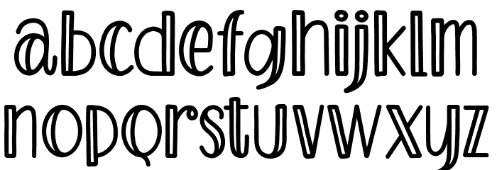 Kartoon Font LOWERCASE