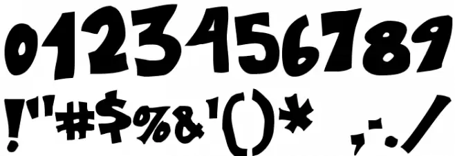 Kartoone Solid Schriftart Anderer Schreiben