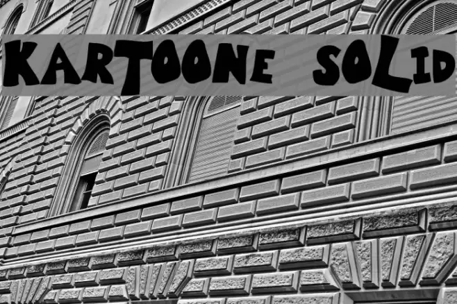 Kartoone Solid Schriftart examples