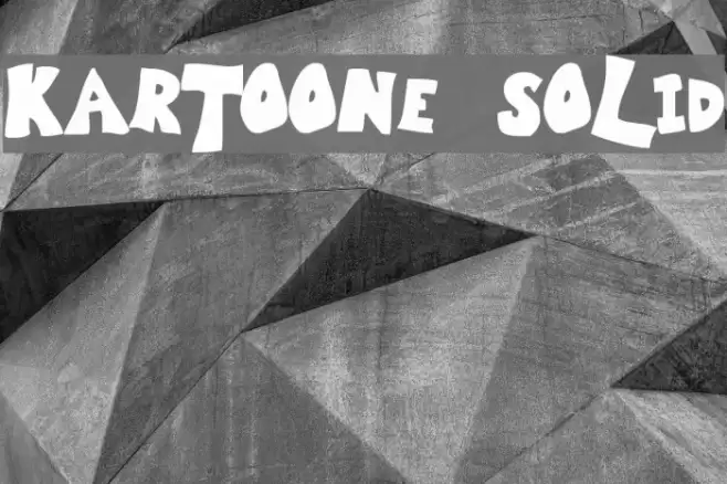 Kartoone Solid Schriftart examples