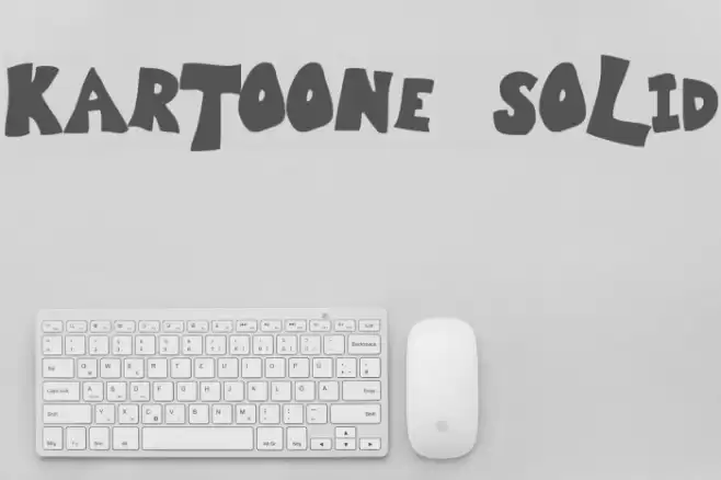 Kartoone Solid Schriftart examples