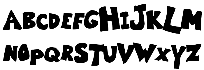 Kartoone Solid Schriftart Kleinbuchstaben