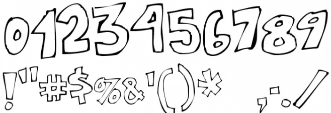 Kartoone Font Alte caractere