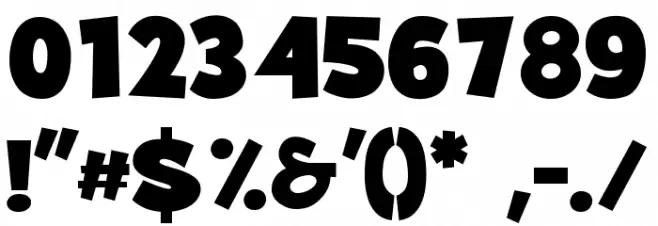 Kartooni Font OTHER CHARS