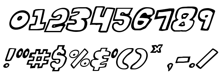 Kartoons Italic Font OTHER CHARS