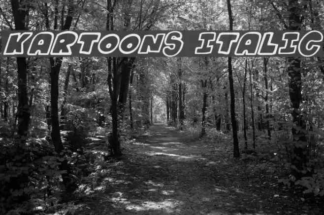 Kartoons Italic Font examples