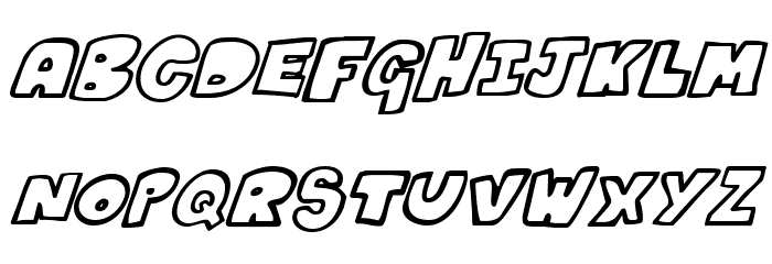 Kartoons Italic Font LOWERCASE