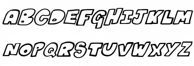 Kartoons Italic Fuentes MINÚSCULAS