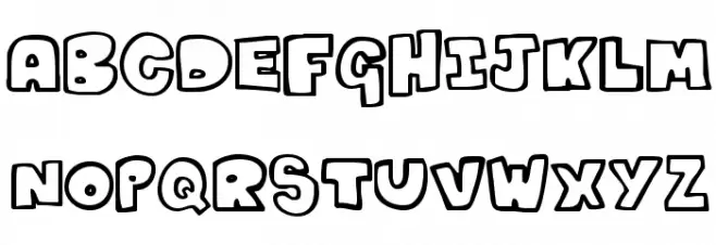 Kartoons फ़ॉन्ट लोअरकेस