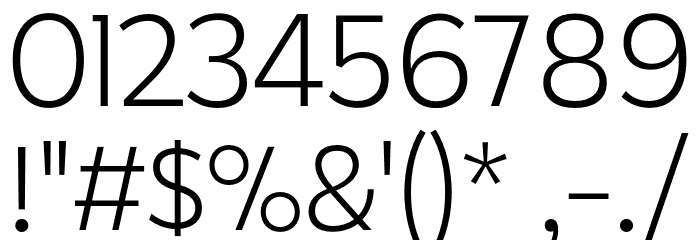 Karu Light Font OTHER CHARS