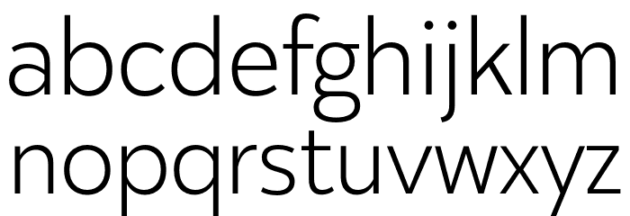 Karu Light Font LOWERCASE